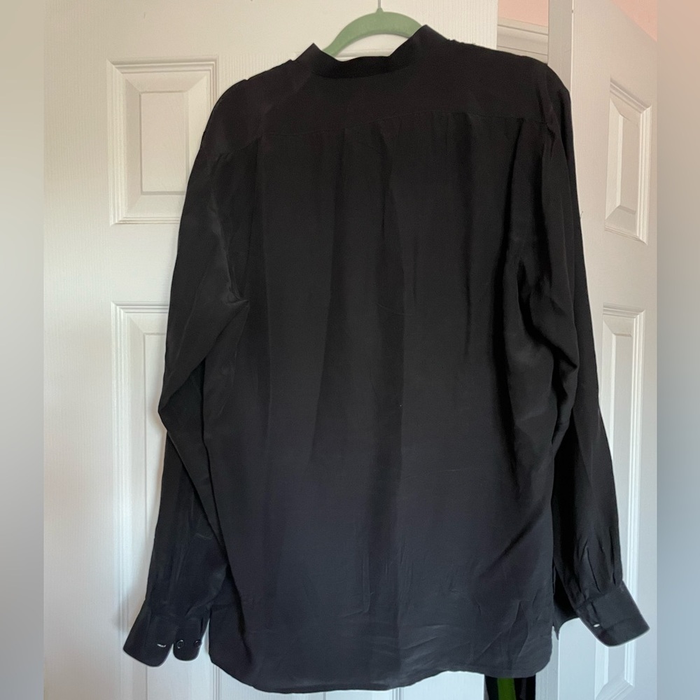 Black Silk Button Down - image 2